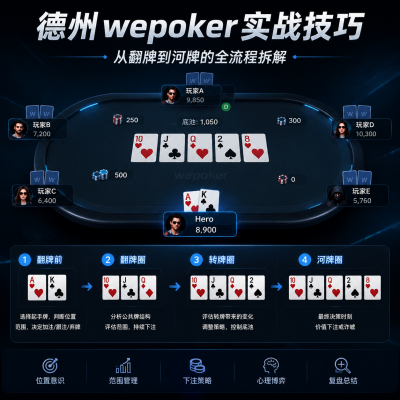 德州wepoker实战技巧：从翻牌到河牌的全流程拆解