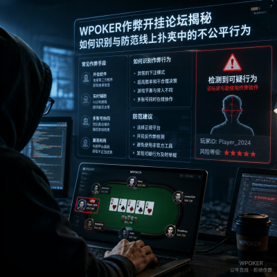 wepoker作弊开挂论坛揭秘：如何识别与防范线上扑克中的不公平行为