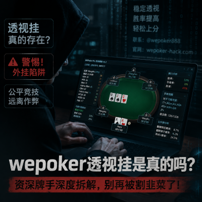 wepoker透视挂是真的吗？资深牌手深度拆解，别再被割韭菜了！