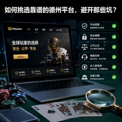 Wepoker官网：如何挑选靠谱的德州平台，避开那些坑？