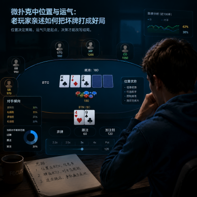 微扑克中位置与运气：老玩家亲述如何把坏牌打成好局