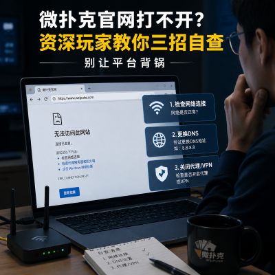 微扑克官网打不开？资深玩家教你三招自查，别让平台背锅