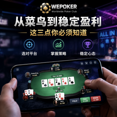 wepoker软件实测：从菜鸟到稳定盈利，这三点你必须知道