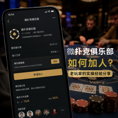 微扑克俱乐部如何加人？老玩家的实操经验分享